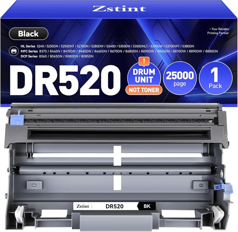 Zstint DR520 Drum Unit(Not Toner)Compatible for Brother DR-520 Imaging Drum HL-5370DW HL-5340D DCP-8060 DCP-8065DN 8085DN 8080DN HL-5240 5340D 5350DN 5370DW HL-5250DN MFC-8660DN 8480DN 8680DN 8690DW Printer - Image 1